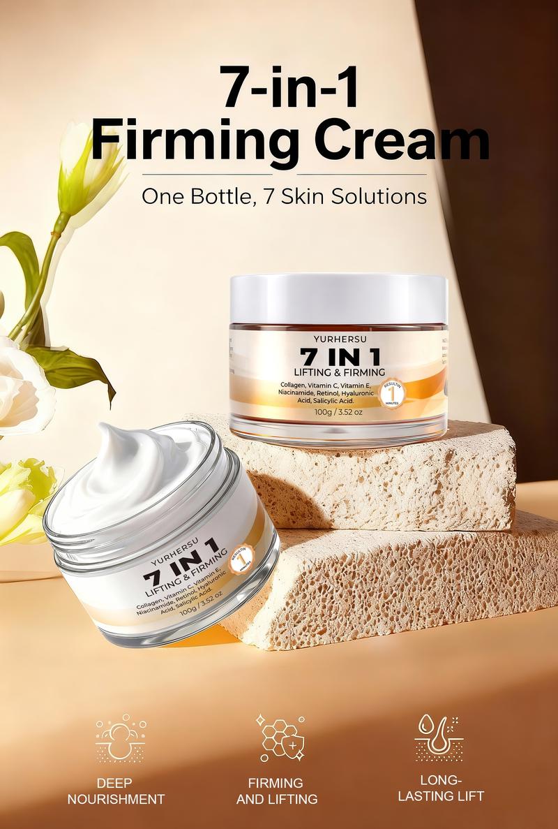 Collagen Intense Hydration Face Cream with Vitamin C E & Hyaluronic Acid, Moisturizes Dry Skin, Suitable for All Skin Types