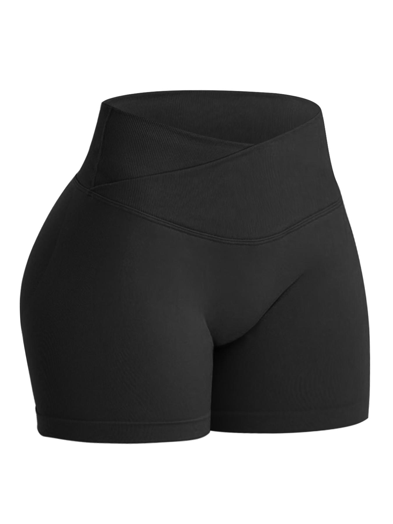BBFIRA Seamless Visual Women's Butt-Lifting Shorts；Cross V-Shaped Sporty Peach-Coloured Shaping Seamless Hidden-Seam Butt-Lifting Tight Shorts Fitness Yoga Pants Cross-Front Waistline Sporty Tight Shorts High Stretch Shorts Solid Seamless Shorts
