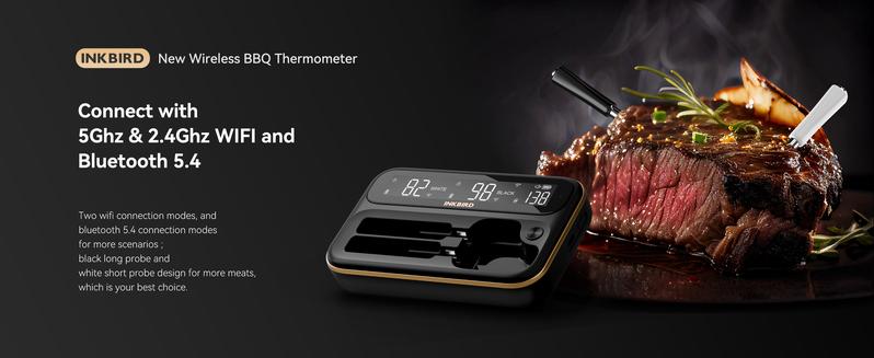 INBKIRD wireless thermometer, WIFI&Bluetooth meat thermometer, magnetic suction, suitable for cooking, kitchen tools,Holiday Gifts TikTokShopBlackFriday
