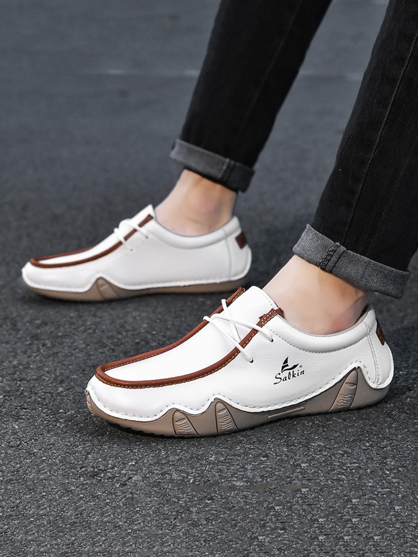 Women's Fashion Loafers, Couples' Hand-Stitched Low-Top Casual Shoes, Lightweight Comfortable Anti-Slip Wear, Ideal for Daily Use & Office