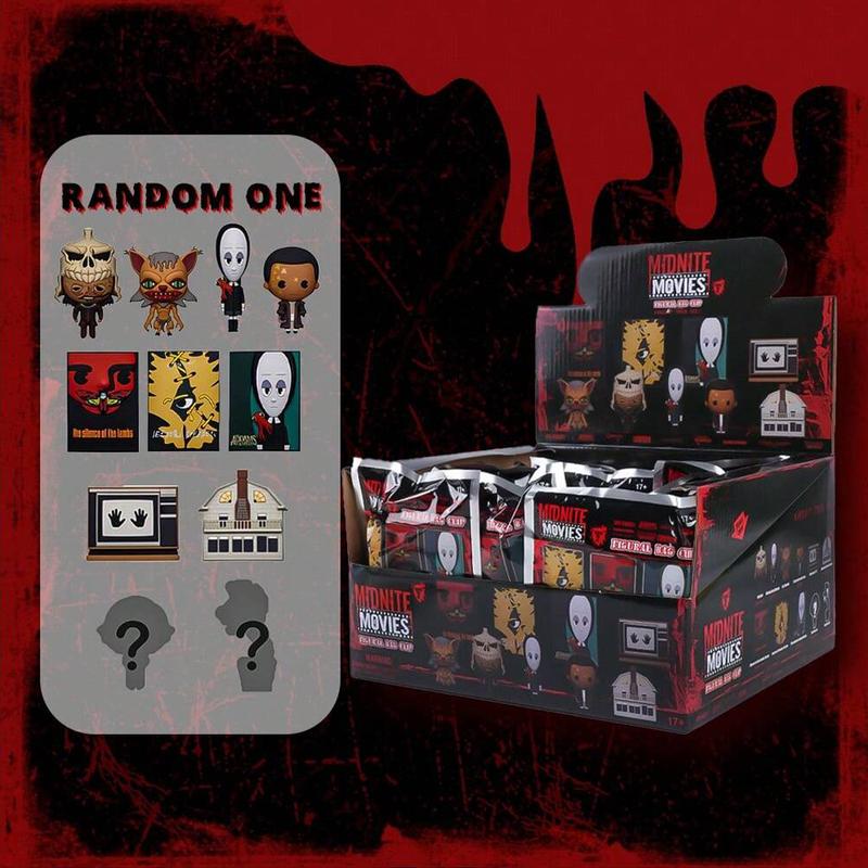 WB Officially Licensed MGM Midnite Movies Peripheral Keychain Horror 3D Anime Characters Series Mystery Blind Bags Key Ring Backpack Car Keys Pendant Random One Wednesday Candyman Blind Bags Creative Costume Decorations MN-33060
