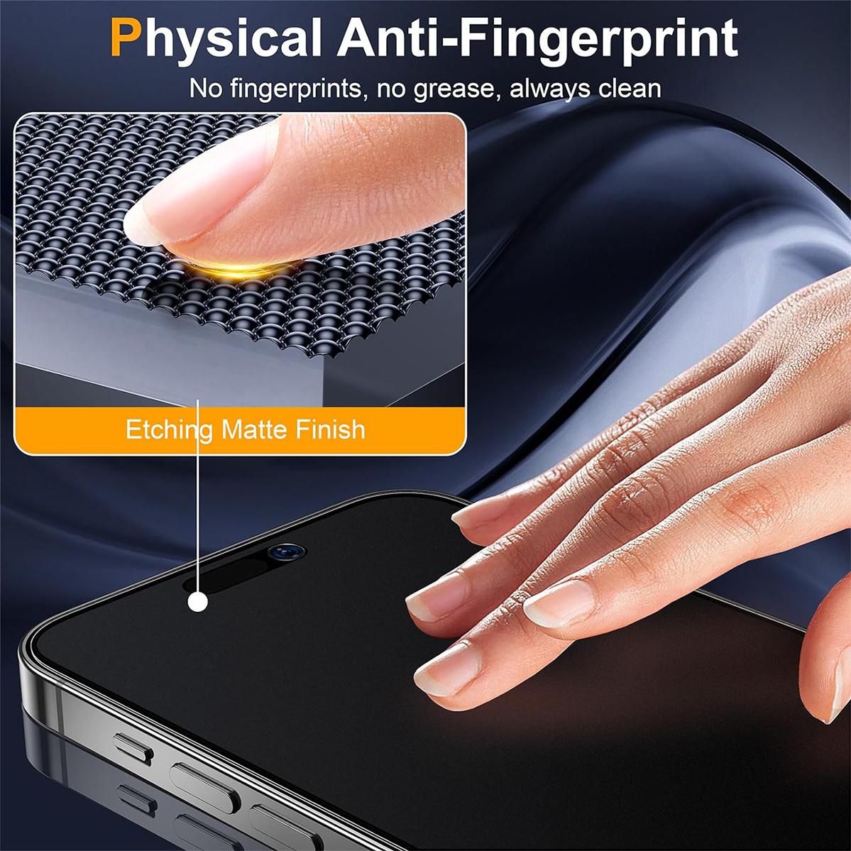 5 Matte Privacy Ceramic Screen Protectors, Compatible with iPhone 17 Series, Anti-Fingerprint, Scratch-Resistant, Durable Phone Protection