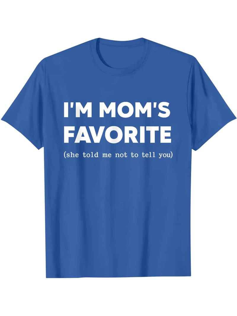 Funny Moms Favorite Son Daughter I'm Mom's Favorite T-Shirt Golf Gift for Men and Women Summer Wear