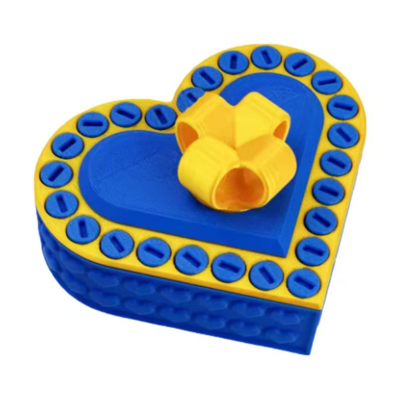 3D Printed Heart-Shaped Gift Storage Box, Annoying Screw-On Gift Box, Box Puzzle Toy, Funny Prank Screw Box, Colorful And Exquisite Miscellaneous Storage Box, Valentine's Day and Mother's Day gifts