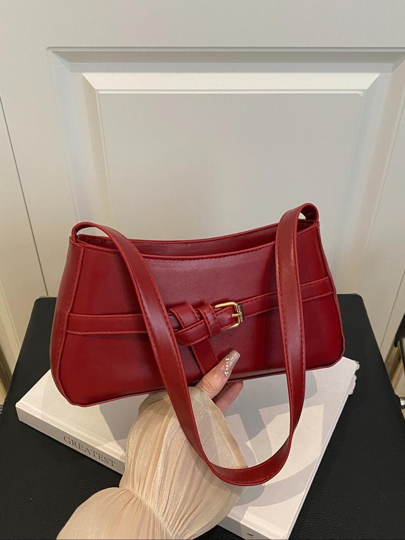 Elegant Women's Shoulder Bag with Belt Decoration, Casual Fashion Crossbody/shoulder Bag, Ideal Gift for Daily Use, Versatile Design, Everyday Bag