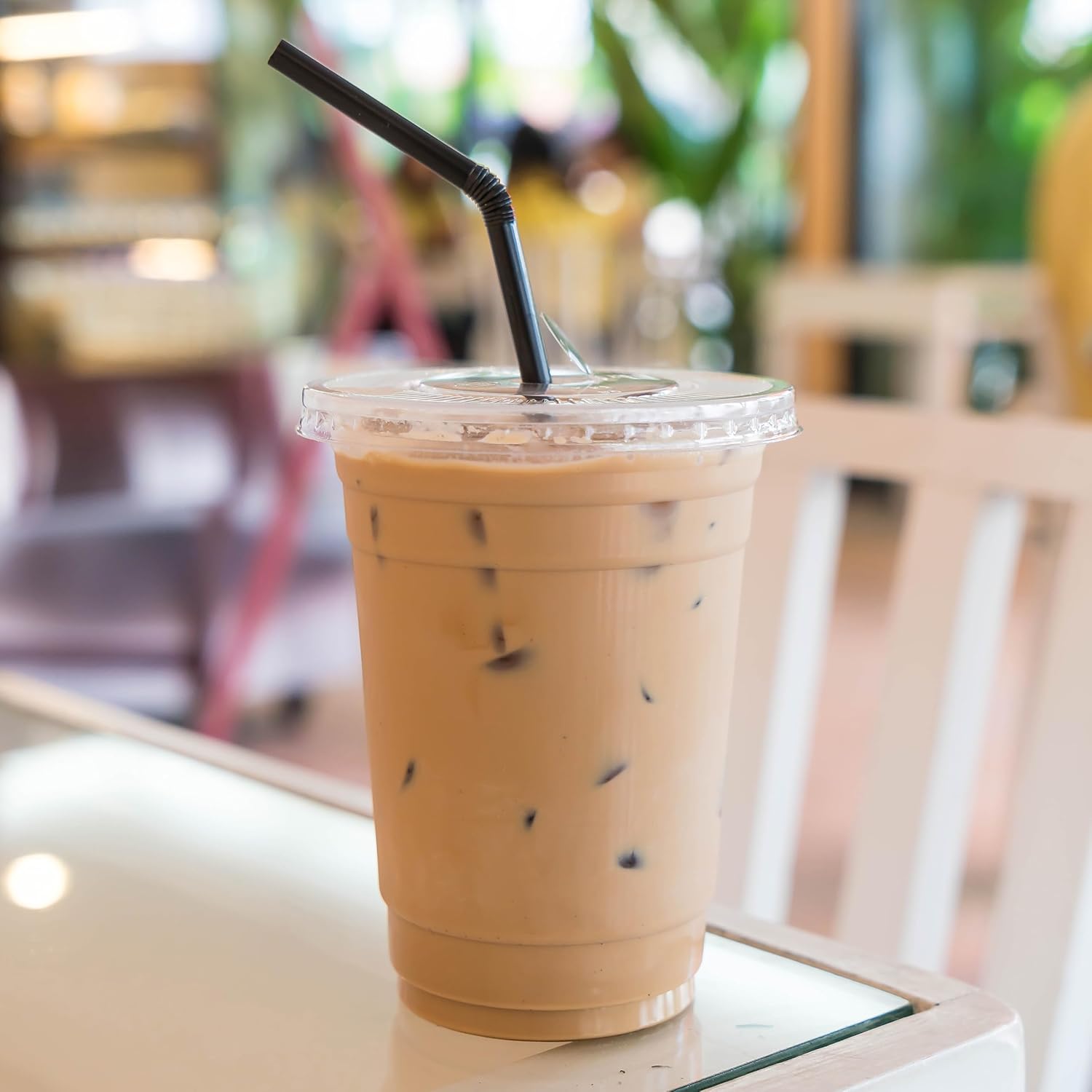 Black Reusable Plastic Straws, Versatile Drinking Straw, Flexible, Durable Coffee Straws, Suitable for Homemade Milk and Juice Drinks, DIY Materials, Long Drinking Straws for Coffee, Cocktail, Milkshakes, Beverage, Parties, Camping and More