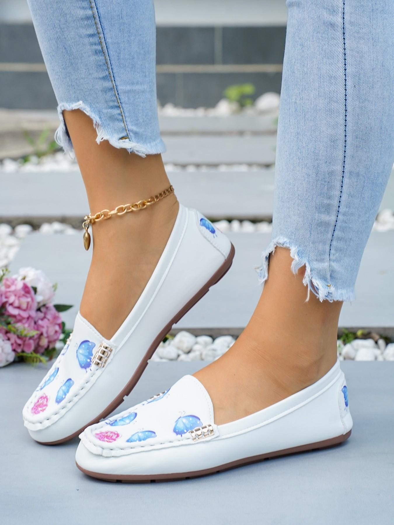 Women's Slip-On Flat Shoes, Soft Sole Loafers, Walking Shoes, Perfect for Spring and Easter, Stylish Casual Footwear, Fashionable Comfortable Shoes, Daily Wear Shoes