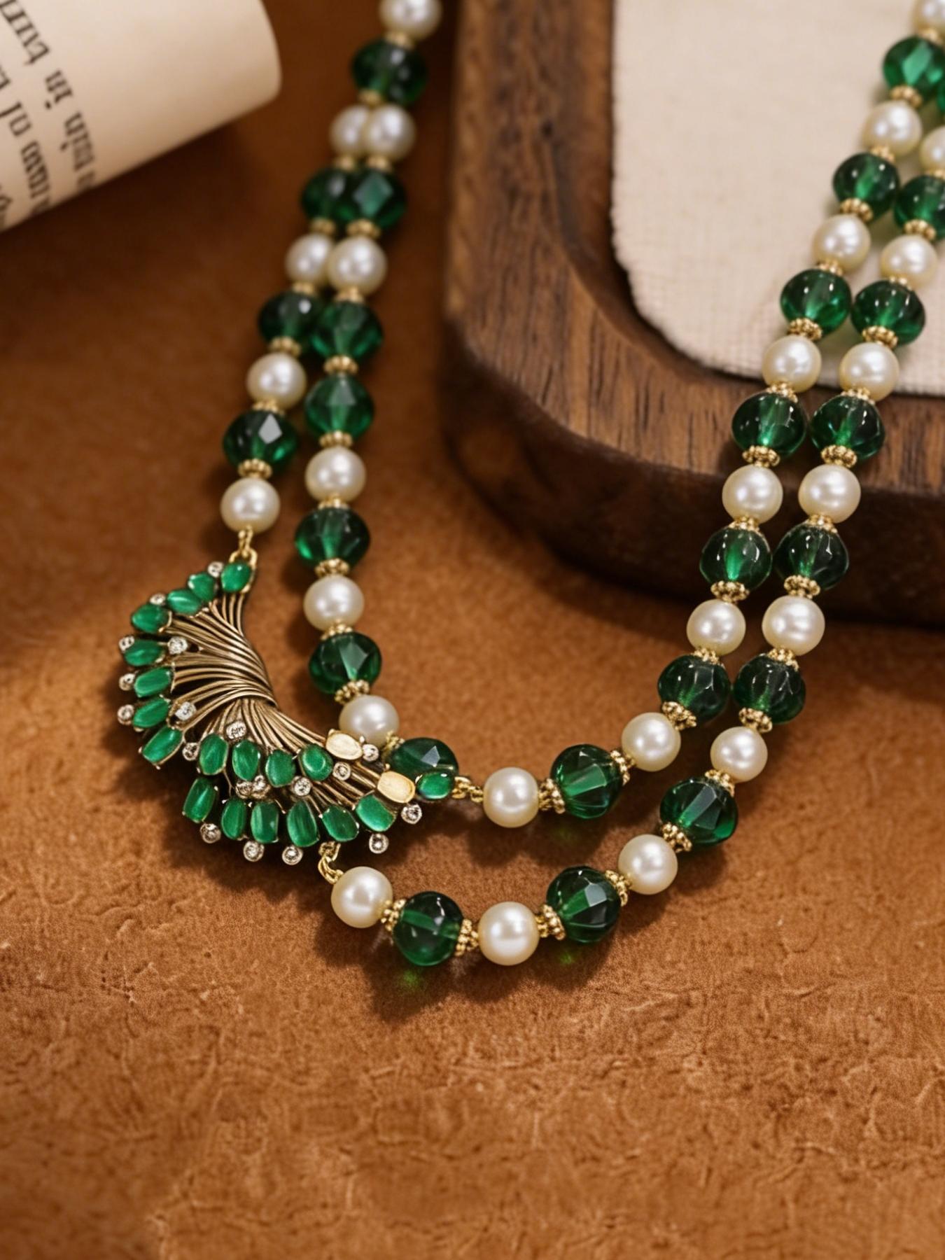 1 retro elegant fan-shaped diamond necklace, with a fan-shaped outline outlining an elegant curve. The white shell and broken diamonds complement each other, making it suitable for daily commuting, vacation and dating. It is also a surprising and exquisit