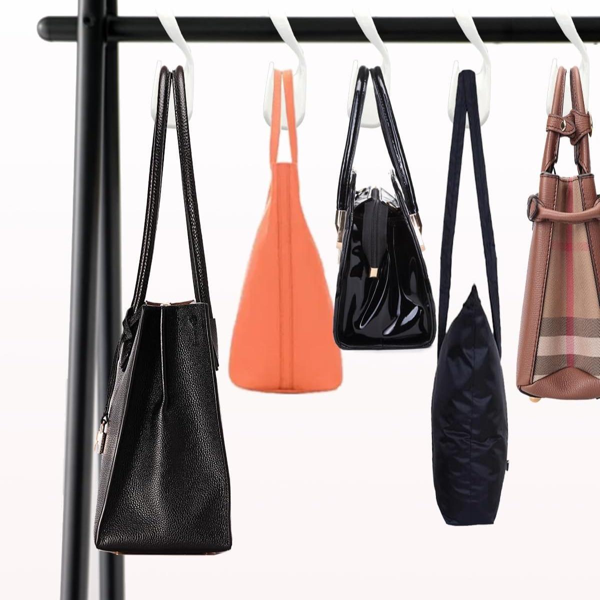 10-Pack Bag Hooks, Invisible Hook Japanese Arched Bag Rack, Jewelry Holder, Entryway Hat Scarf Organizer, No Trace Hooks