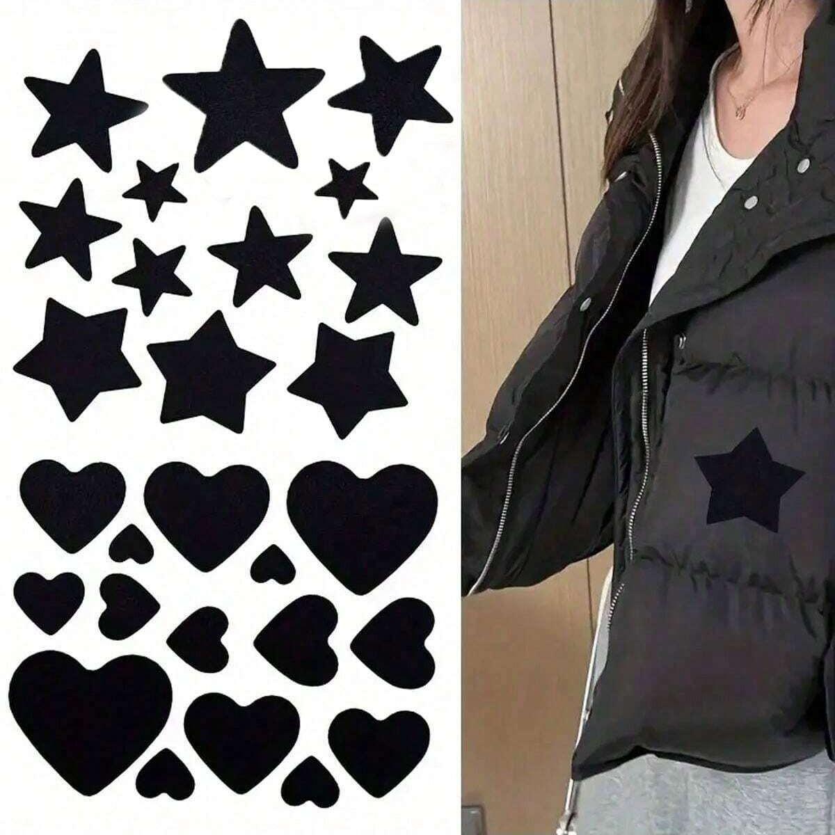 Waterproof Multi-Pattern Cartoon Self-Adhesive Patches, Down Jacket Repair and Decoration, Large Fabric Stickers for Down Jackets