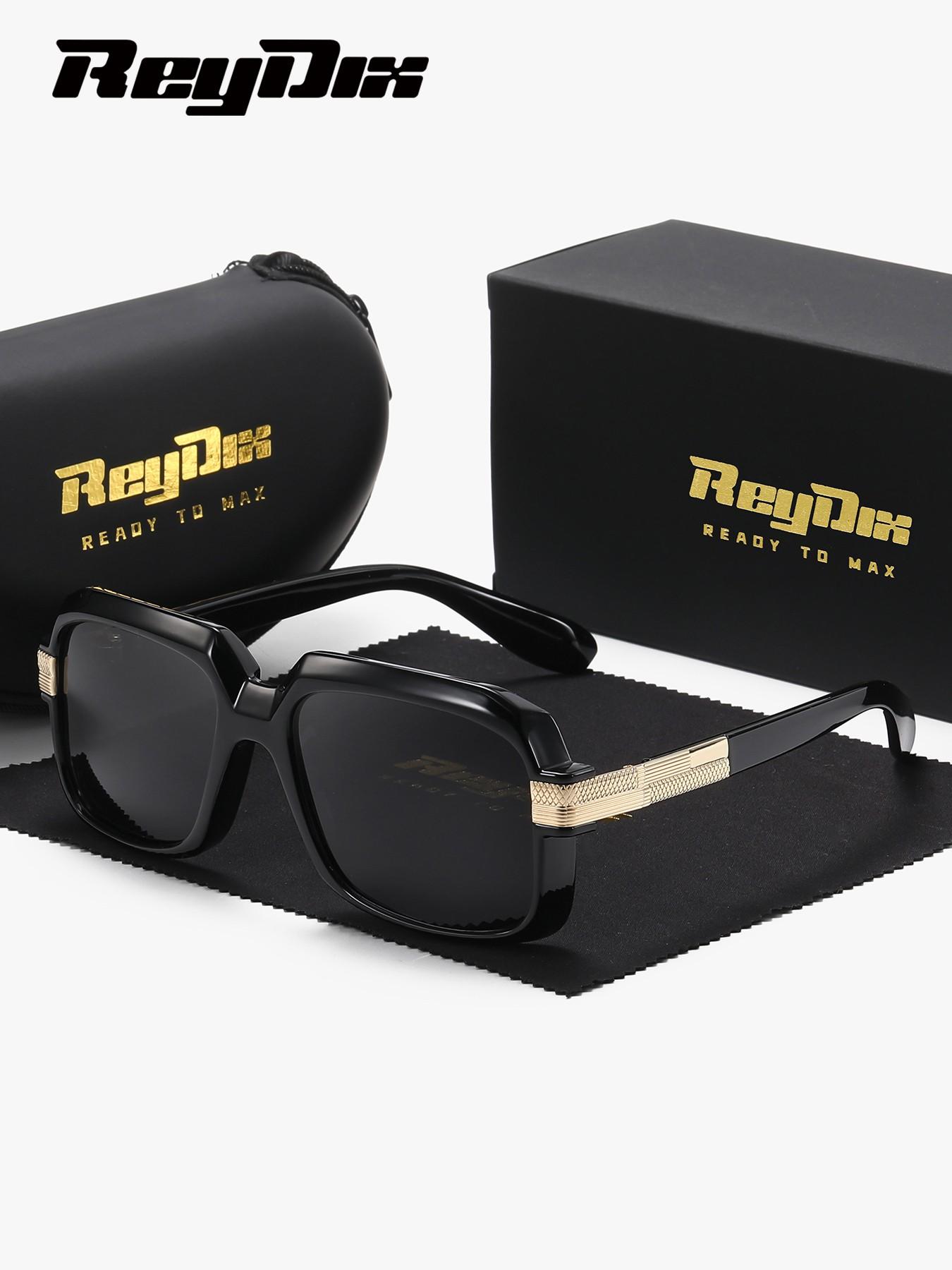 ReyDix 1 Piece Unisex Intellectual Full Frame Sunglasses Vintage Fashion Square Frame Polarized Sunglasses UV400