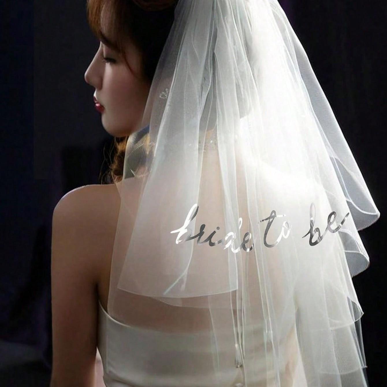 3pcs/set New Single Party Bride Veil Headband, Essential Wedding Accessory, Elegant Hair Band for Bachelorette Parties, Bridal Decor Hat