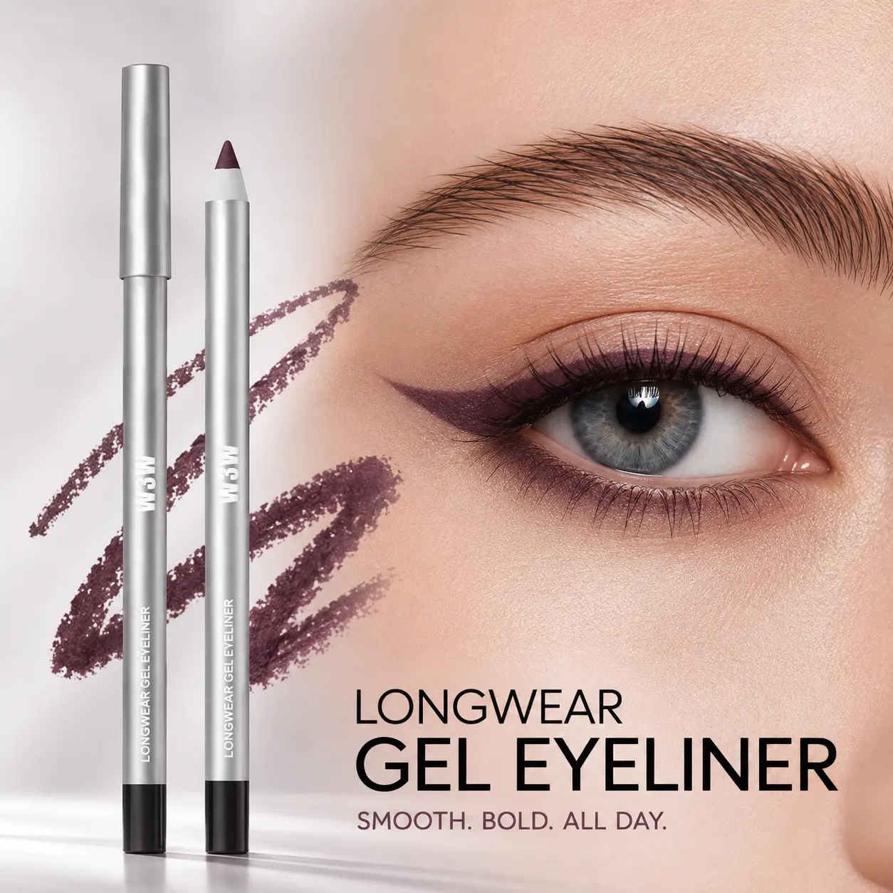 24HR Waterproof Eyeliner Pencil, Smudge-Proof Long-Lasting Eye Liner Makeup, Smooth Creamy Eye Pencil, Easy Apply Precision Eyeliner for Daily Eye Makeup, Smoky Eye & Party Looks