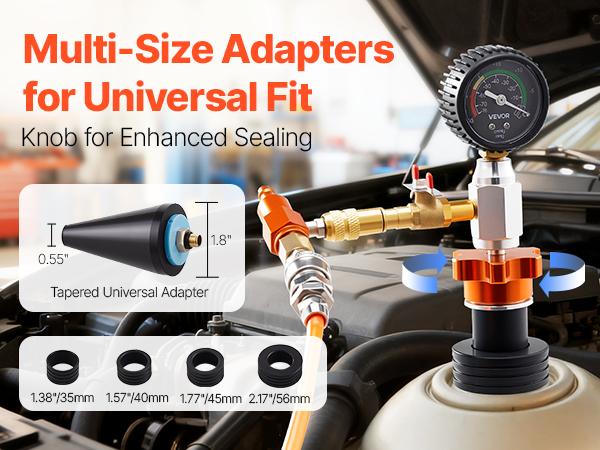 summervibes VEVOR Radiator Vacuum Refill Kit, Automotives Cooling System Vacuum Purge Fill Tool with Gauge, Portable Radiator Coolant Filling Kit with Toolbox, Universal Fit for Most Cars Vans SUVs and Trucks