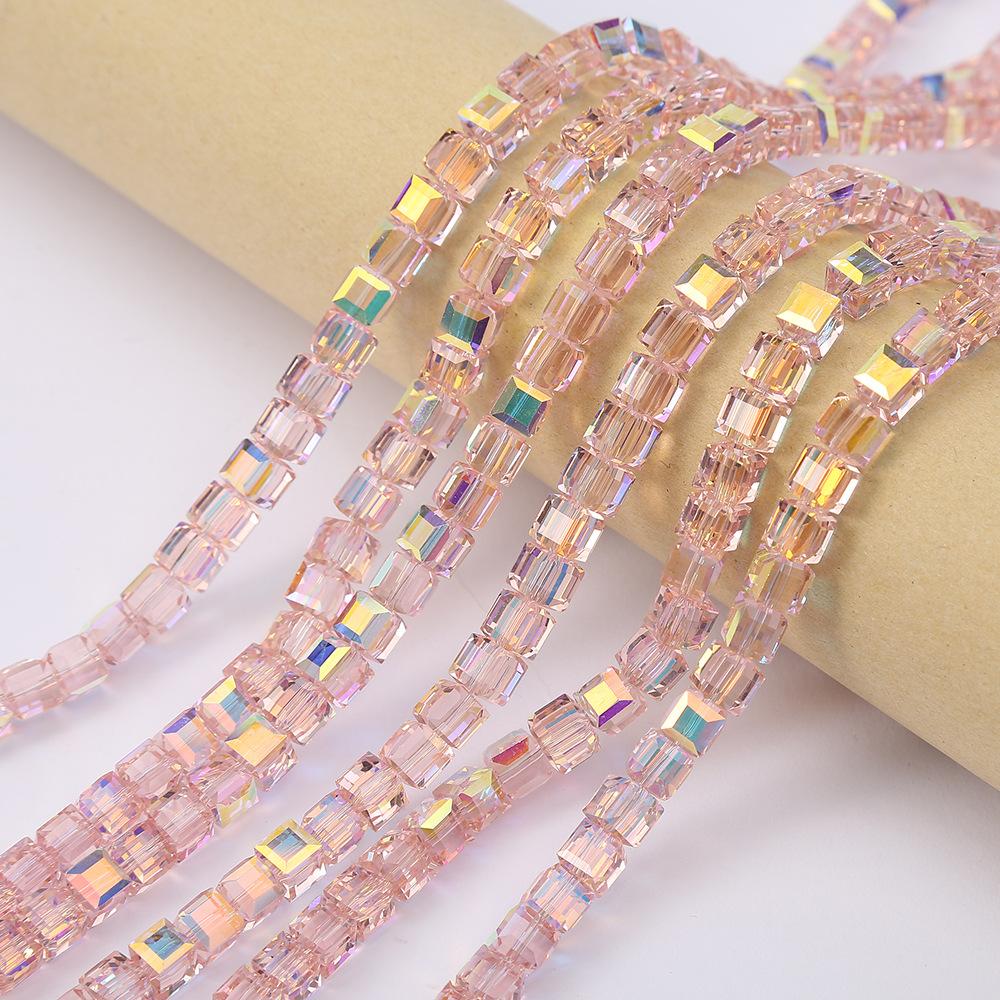 20pcs Cube Beads, Square Glass Beads, DIY Bracelet Necklace Earring Accessories, Perfect Gift, Party Decorative Beads