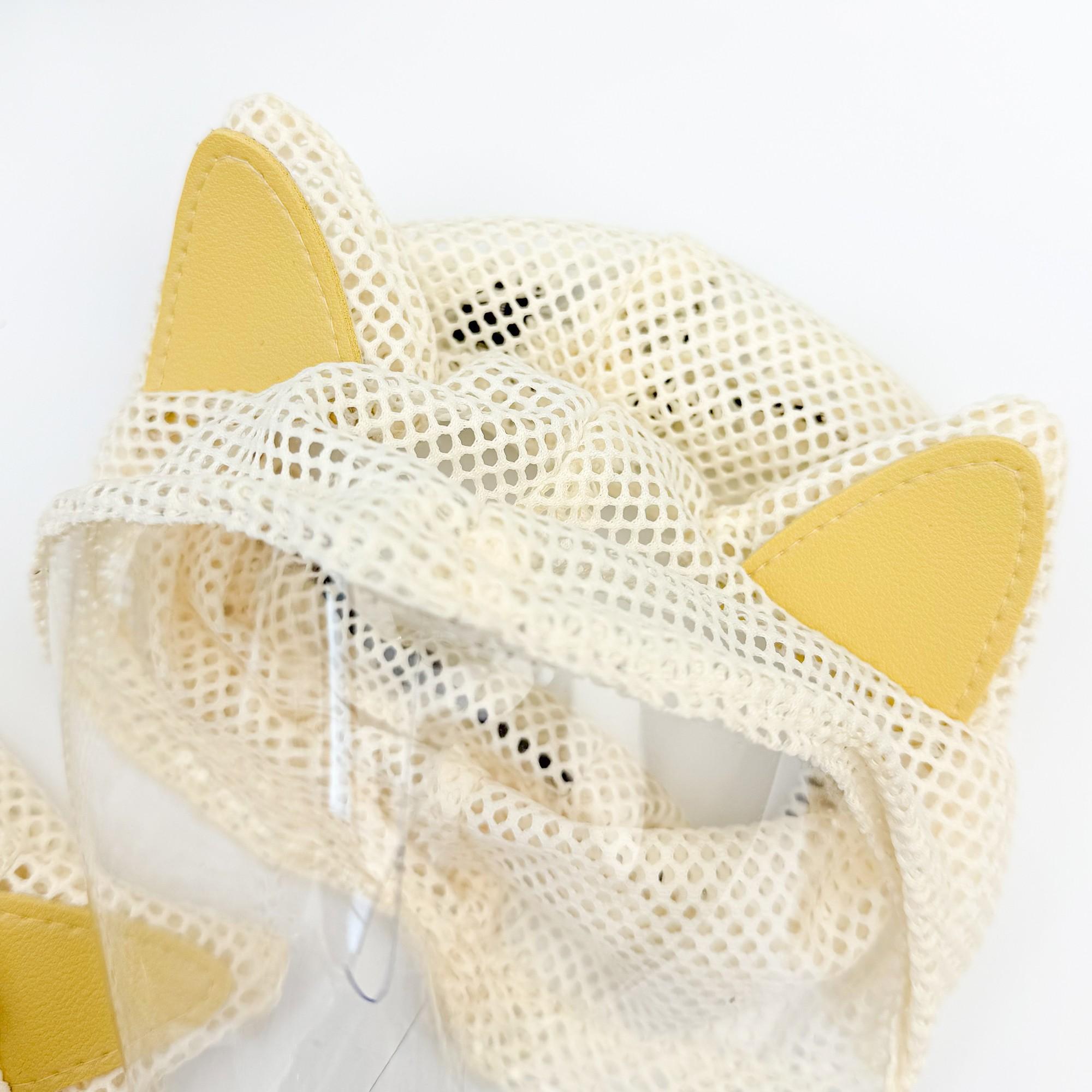 Pet Cat Mask Headband with Visible Window, Breathable Adjustable Material, Ideal for Bathing, Nail Trimming, and Pest Control