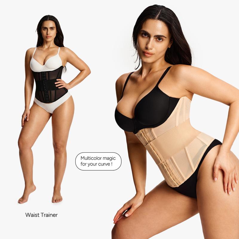 Nebility Women's 3 Belts Sports Belt Shapewear for Daily Gym Basic Minimalist Faja Comfort Womenswear Body Sculpting Compression Workout Waistband Exercise Waistband Corset Waist Shaping Elastic Sport Band Lady