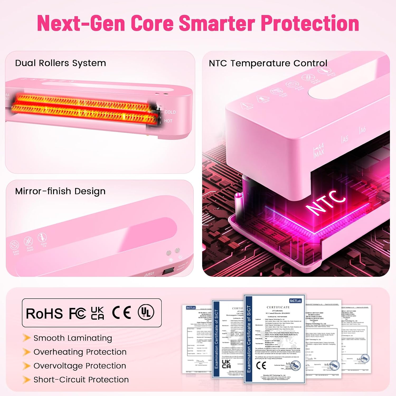 Laminator Machine with 20 Laminating Sheets, A4 Laminators Hot & Cold withTrimmer, 9 Inch Laminating Machine for Office, School, Business and Laminator Machine with 20 Laminating Sheets, A4 Laminators Hot & Cold withTrimmer, 9 Inch Laminating Machine for Office, School, Business and