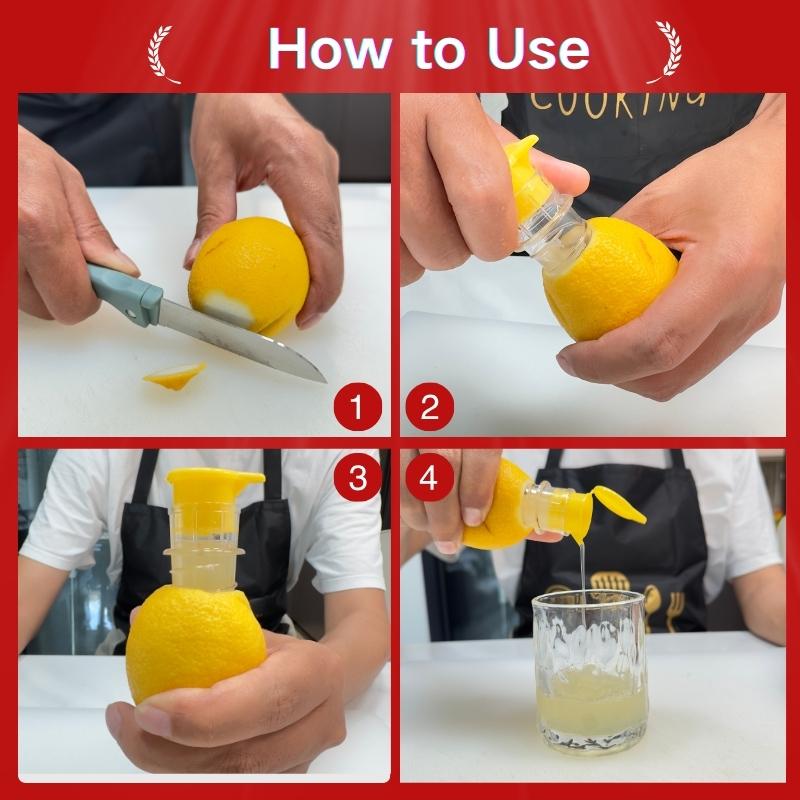DG 2-Pcs Lemon Squeezer, Ergonomic Twist-Action ,Portable Manual Lemon Juicer, Compact  Handheld Lemon Press with Lids,Suitable for Birthday Gifts&Christmas gifts