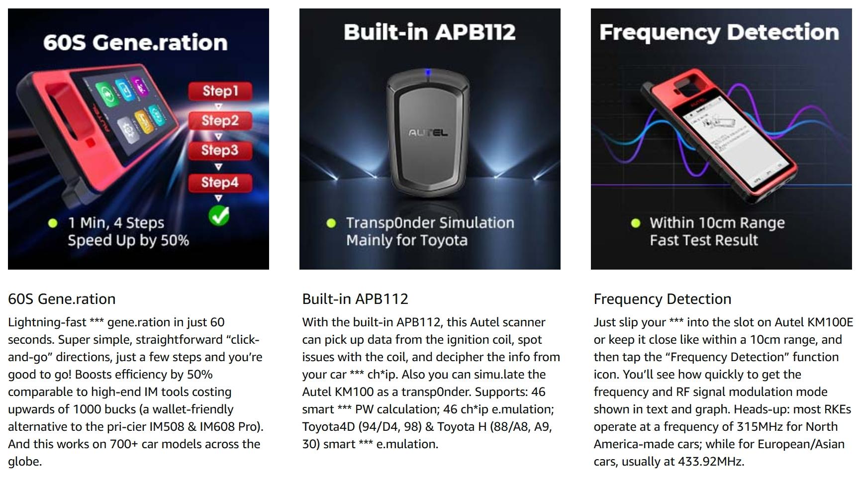 2026 Autel MaxiIM KM100 Key FOB PROGRAMMING Tool 60s Key Generation IMMObilizer