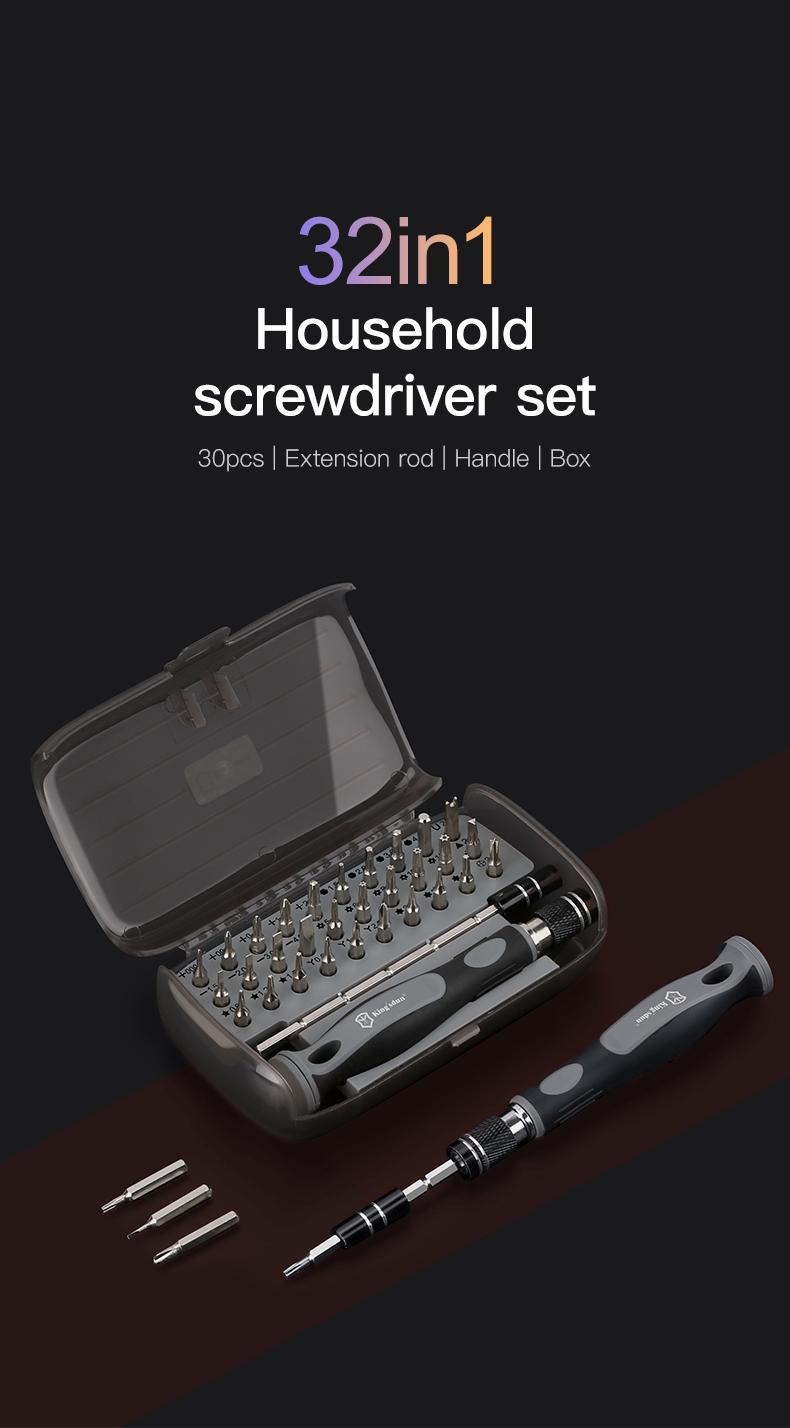 32 in 1 Precision Screwdriver Set Portable Pen Manual Hand Tool Kit, Wireless Cordless, Magnetic Mini Small Bit for Xiaomi Phone Repair