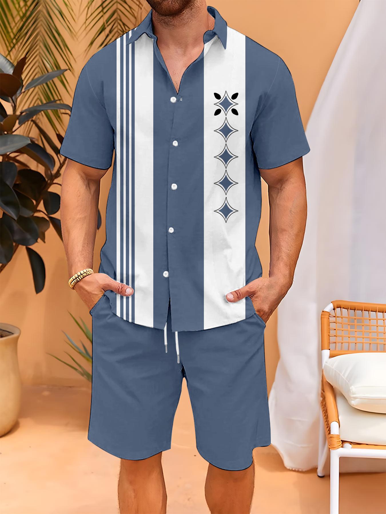 Youth Trend 3D Digital Print Shirt & Shorts Set Teenager Outfit
