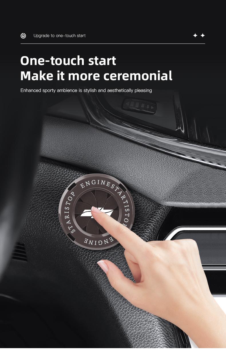 Car One Button Start Protective Cover Ignition Device Decoration For Chevrolet Corvette Montana TrailBlazer Silverado Traverse Camaro Suburban Equinox Bolt Cruze Malibu Colorado Trax SS Spark Captiva Onix Spin Impala Cobalt