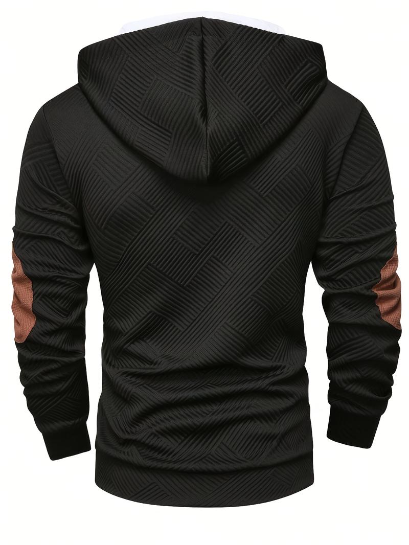 Men's fashionable casual hooded cardigan