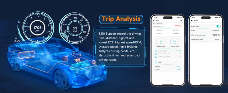 AUTOPHIX-3210 Full OBD2 Scanner, Code Reader, Check BAT Engine, OBD 2, Auto Scan Tools for iPhone, iPad, Android Vehicle