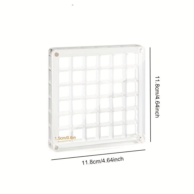 Square Acrylic Shell Storage Display Box, Transparent Specimen Showcase, 36-Grid Mini Shell Box, Magnetic Lid, High Transparency, Daily Collection