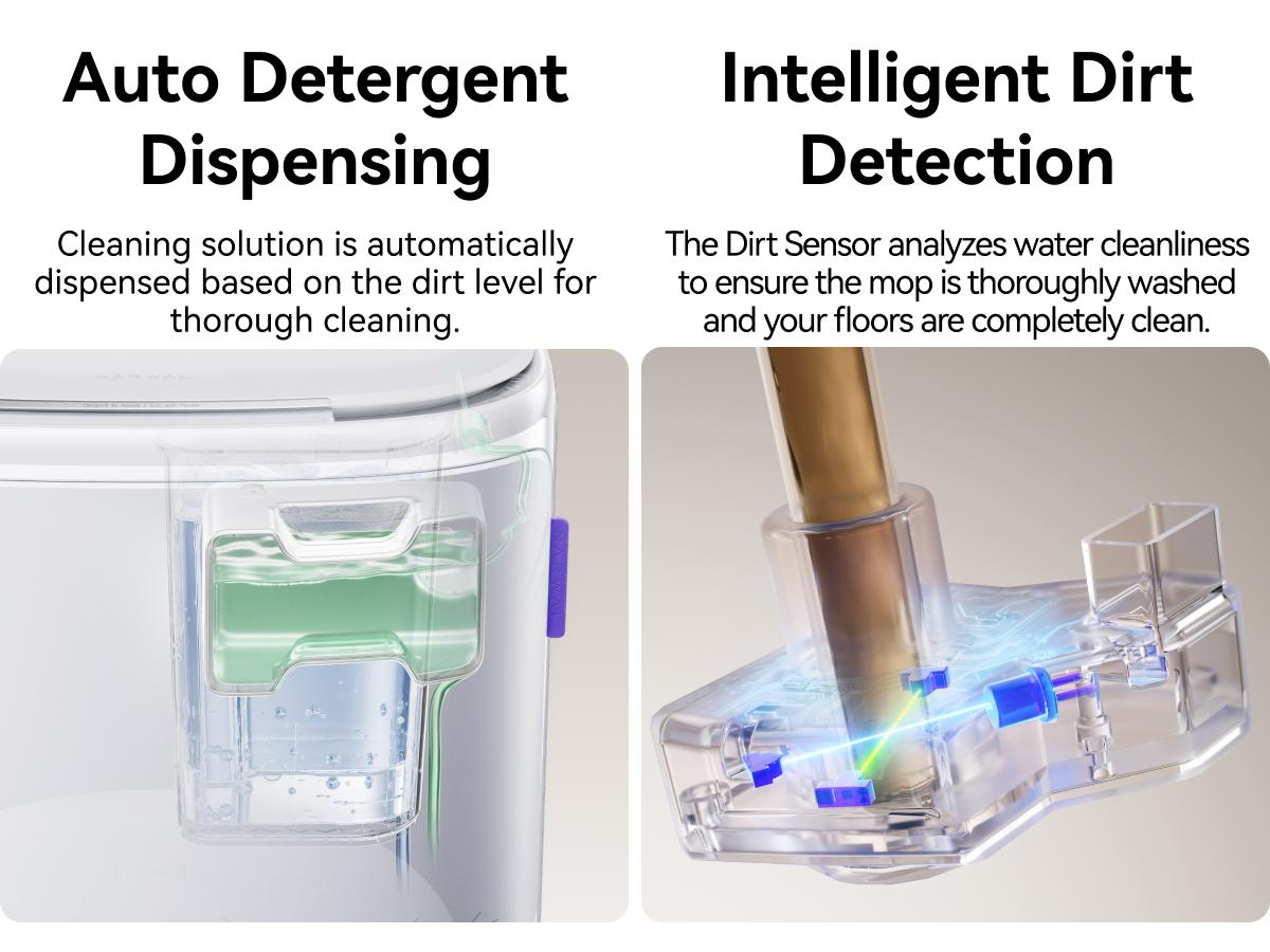 NARWAL Freo Z10 Robot Vacuum and Mop Combo, Tangle Free Robot Mop, 15,000Pa Suction, Adapts to Hard-to-Reach Areas, Self-Emptying, Mop Washing & Drying, Obstacle Avoidance, for Pet Hair & Hard Floor