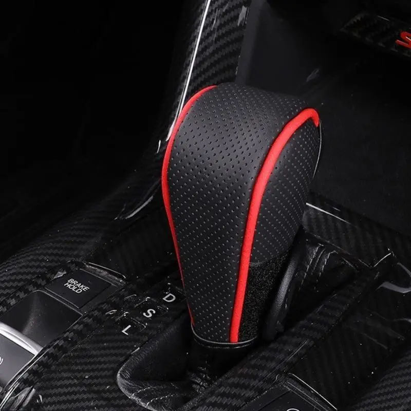 Universal Stretch-Fit Shift Lever Cover - Soft Material Automotive Car Accessory, Easy Install Non-Slip Protector for Manual & Automatic Transmissions, Protects Original Knob Daily Drive Interior Accessory