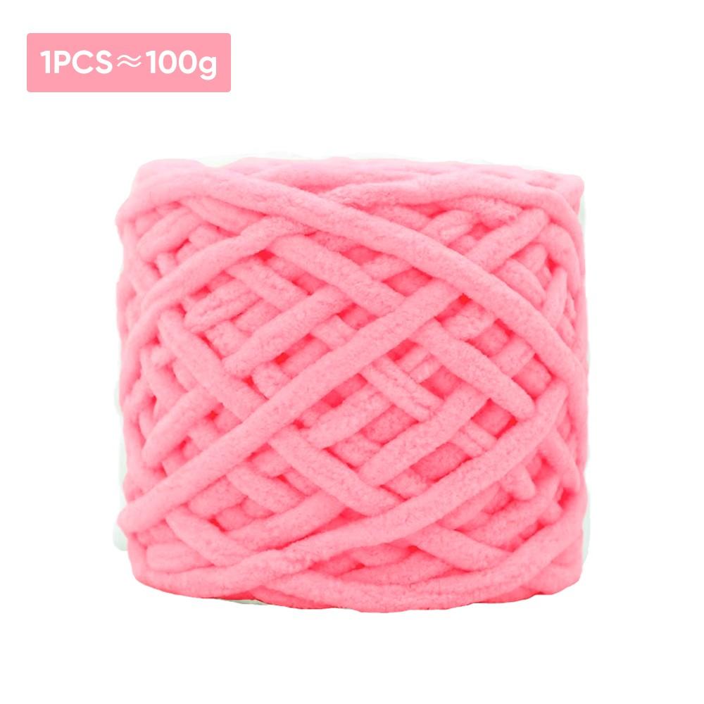 100g Thick Yarn Blanket Hand Knitted DIY Line, Soft Chenille Seat Pad Pet Nest Thread, Icelandic Scarf Hat Rod Needle Patchwork