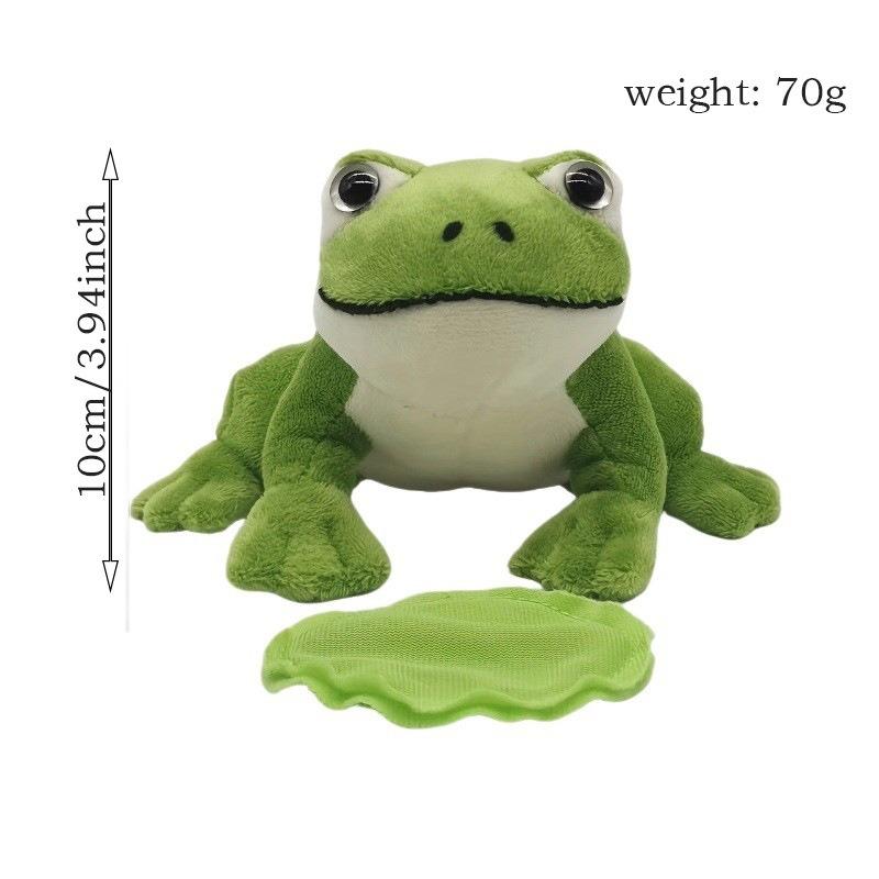 10cm Cute Green Frog Magnetic Shoulder Plush Toy, Plush Fabric Stress Relief Classic Novelty Toy, Halloween Gift for Girlfriend