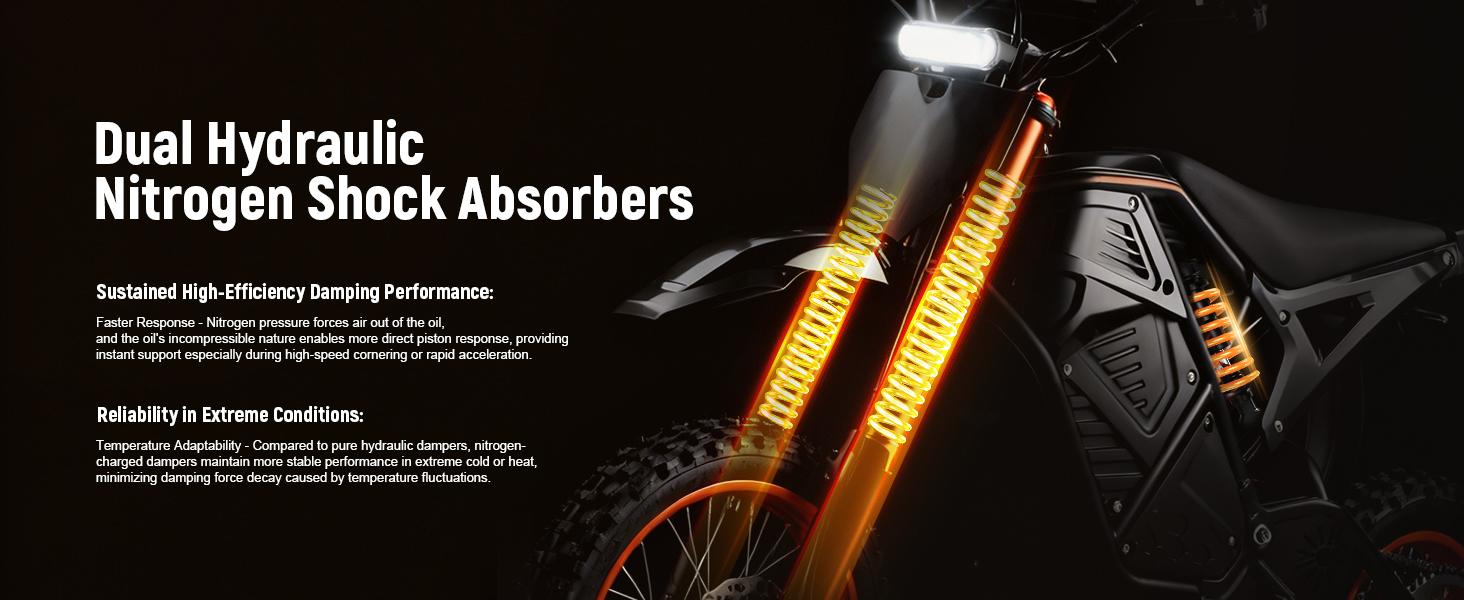 ESKUTE Electric Bike 3500w Peak Power Mid-Drive 48V23Ah Long Range Battery 60 Miles Range All terrain Adventure e-bike for Adults, Dual Seat Edition