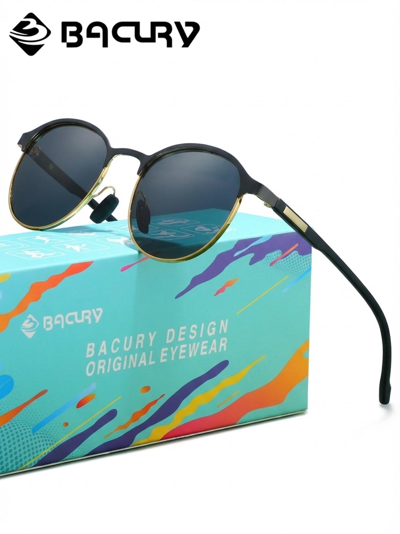 BACURY Lightweight And Minimalist Men'S Polarizing Sunglasses With Oval Frames, Versatile For Daily Travel, Windproof, Dustproof, Uv Resistant, Driving And Hiking To Reduce Glare