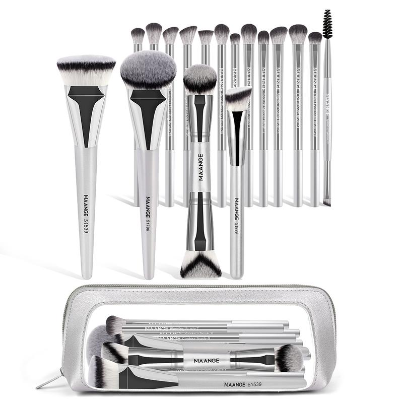 MAANGE Makeup Brush Set, 4/17 Counts/set Face Makeup Brush with Soft Bristles, Soft Makeup Brushes, Kabuki Brush, Eye Brushes, Professional Makeup Products for Women & Girls, Makeup Brushes Kits