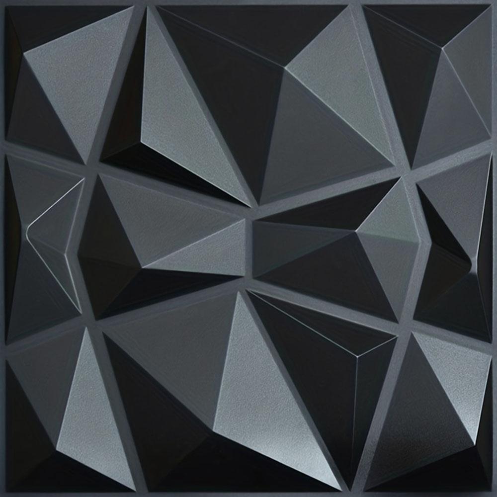 3D Diamond Pattern Wall Panel for Indoor Wall Decoration, Durable PVC Material, Perfect for Home Living Room & Bedroom Walls, Indoor Use, Wallboard Panel