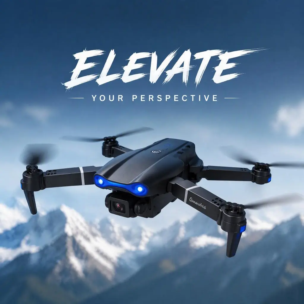 E99Pro Mini RC Quadcopter Toy - Quadcopter Design, Plastic Body, 2 Rechargeable Batteries, Portable for Outdoor Recreational Flying (Drones & Accessories)