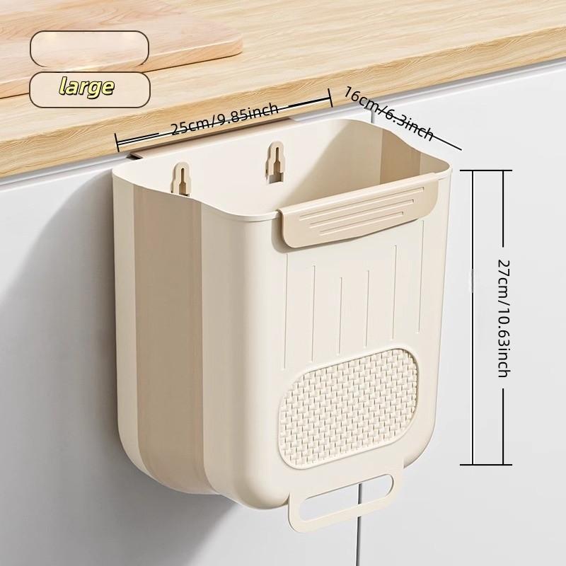 Wall-Mounted Foldable Kitchen Trash Can, Space-Saving Waste Bin, Easy-Clean Garbage Disposal, Perfect for Small Kitchens