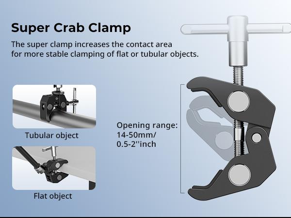 SmallRig Clamp w/ 1/4" and 3/8" Thread Holes, 9.8 Inches Adjustable Friction Power Articulating Magic Arm with Phone Holder for iphone17 Pro/MAX,Action Cameras, Smartphones, LCD Monitor/LED Lights - 5326