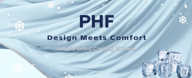 PHF Double Cooling Blanket for Hot Sleepers, Arc-Chill Q-Max>0.5, Cozy, Lightweight, Breathable Oversized Luxury Blanket for Bed, Couch and Sofa, Perfect Gift