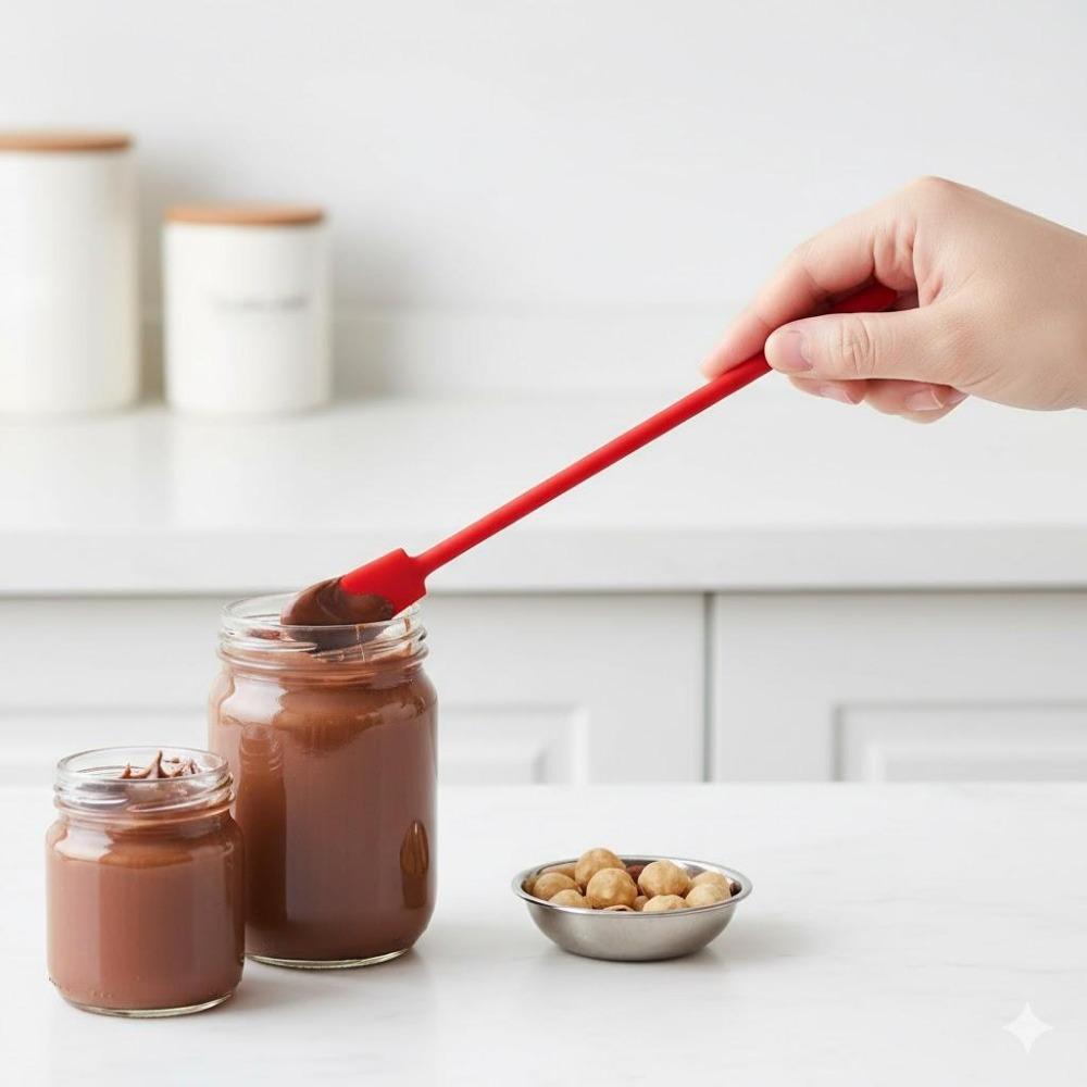 Multifunctional Silicone Scraper Spatula: Kitchen Baking Tool, Non-Slip Cooking Utter, Cosmetic Scoop, Portable Jam Jar Cleaner, No-Residue Dishwasher Safe Design, Effortless & Efficient Dual-Use Scraper, Kitchen Cooking Accessories