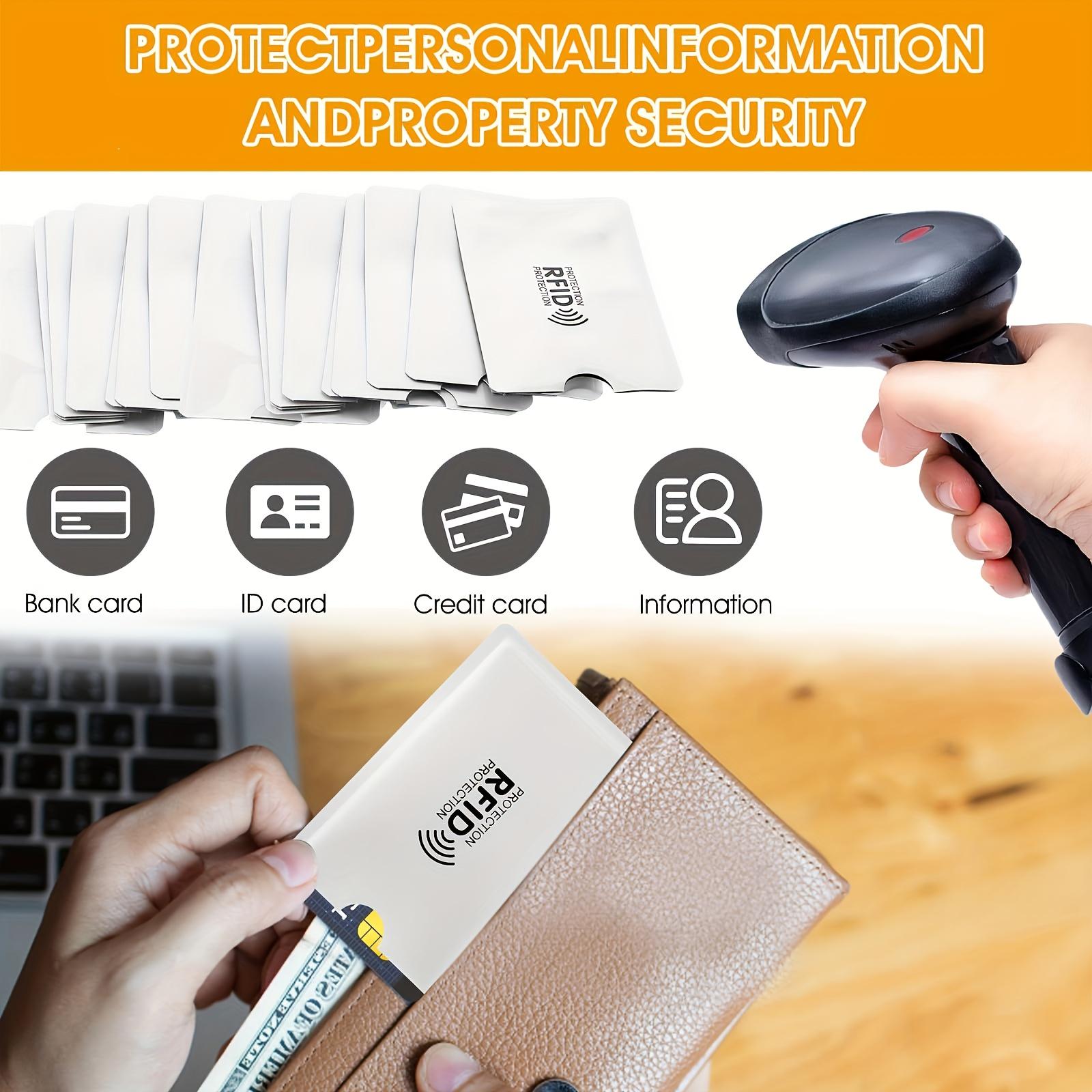 5-Pack Rfid Anti-Magnetic Card Sleeves, Bank ID Protection, Anti-Debit Theft, Portable Personal Info Security, Credit Card Privacy Guard