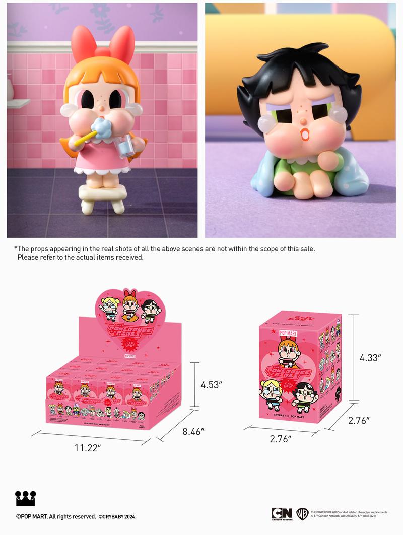 POP MART CRYBABY × Powerpuff Girls Series Figures, Blind Box, Mystery Box POP MART CRYBABY × Powerpuff Girls Series Figures, Blind Box, Mystery Box
