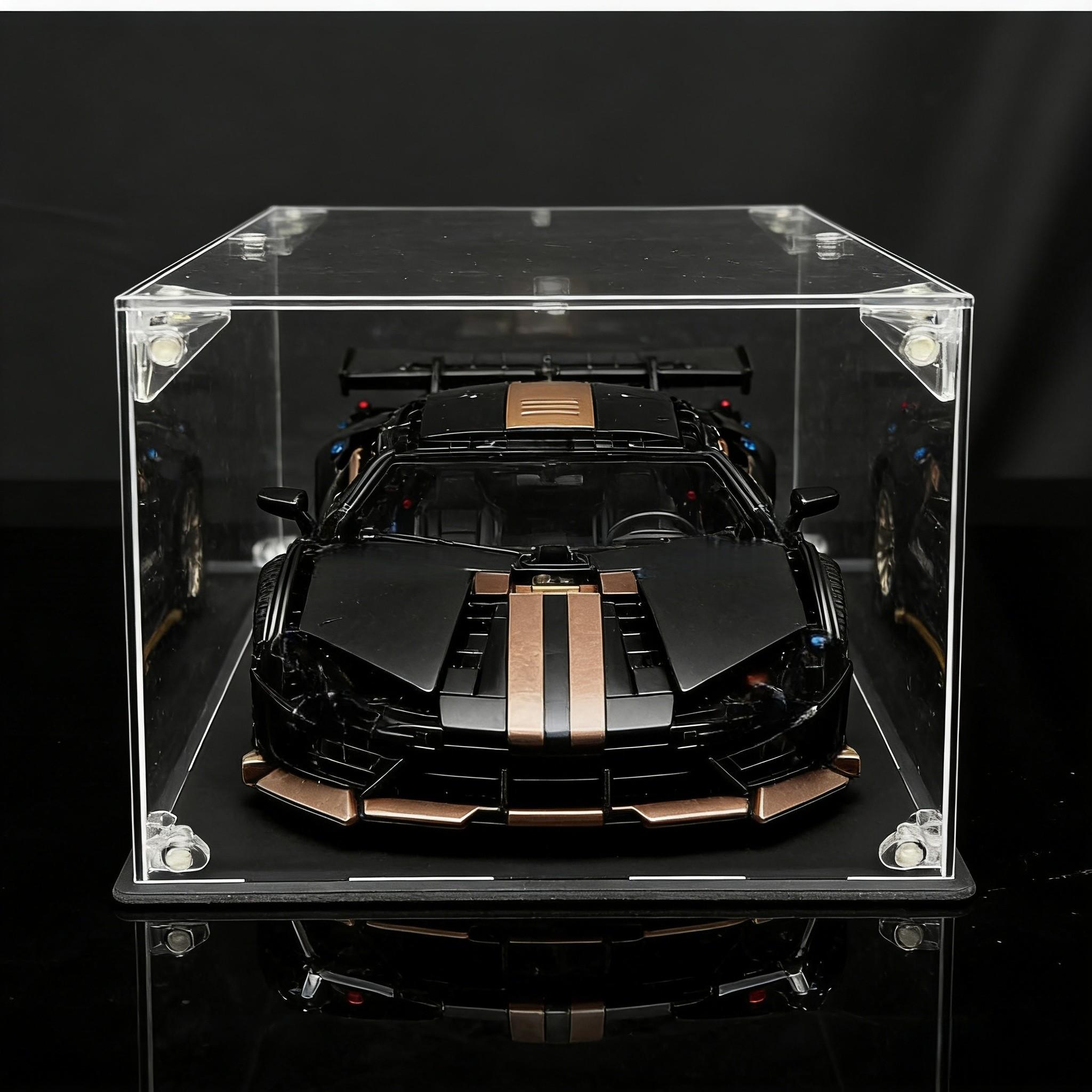 Acrylic Car Model Display Case, 1:14/1:18/1:24/1:32 Scale, Detachable Base, Dustproof, Easy Install, Gift for Car Enthusiasts