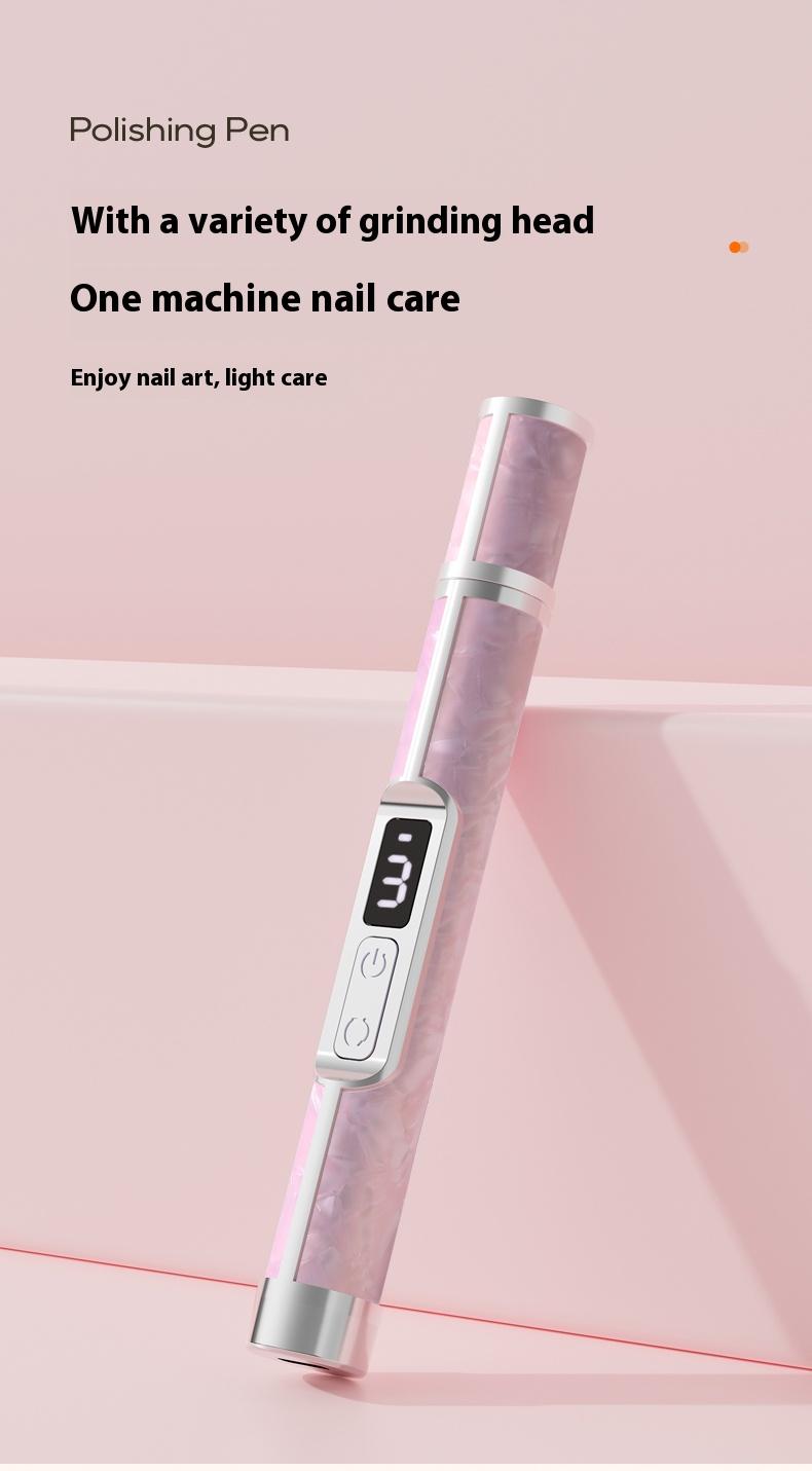 Professional nail salon electric nail buffing machine, USB charging, digital display, portable nail file, nail removal, dead skin removal, nail shaping, complete set of nail art tools