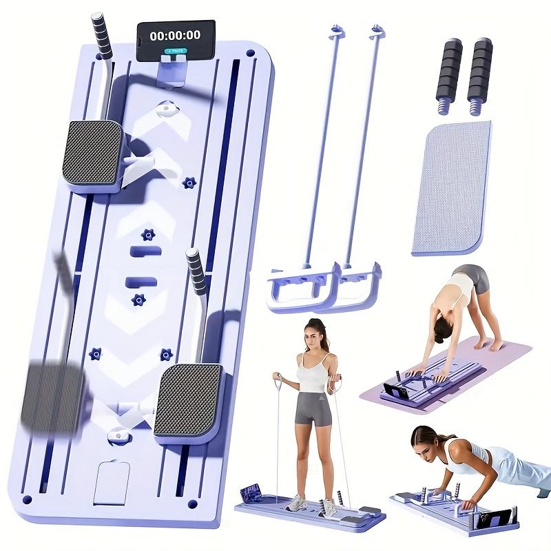 Summerwins 8-in-1 Multi-Functional Foldable Pilates Board - Anti Slip with 24 Non-Slip Feet, Home Gym Accessories, Small-Space Fit, Space-Saving Compact Fold, Bedroom-Ready Core Training, Fitness Equipment
