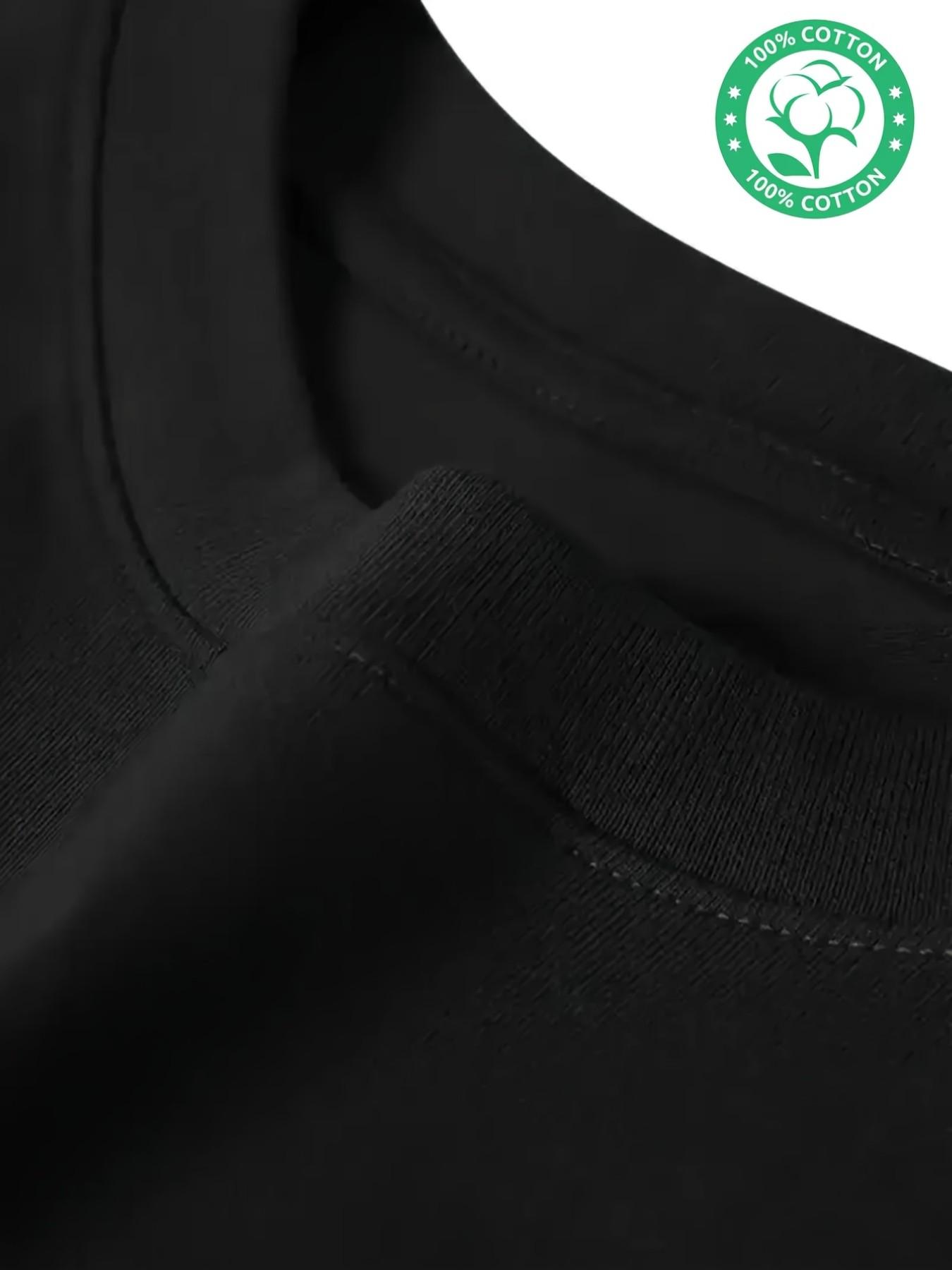 Men's 100% Cotton Sleeveless Palm Tree Print Tank Top, Summer Casual Round Neck Tee, Geometric Pattern Outdoor Clothing