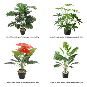 Faux Bonsai Trees Potted Greenery, Decorative Artificial Plants for Home & Living Room decorations